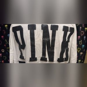 #17 VS Pink Varsity Tee w/Glitter 🖤